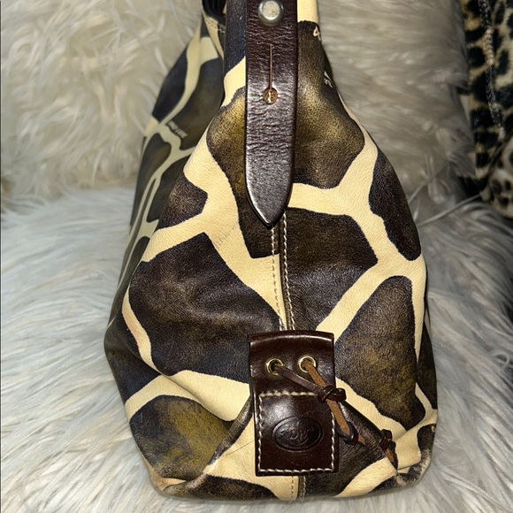 Dooney & Bourke Brown and Tan Giraffe Print Hobo Bag  With Matching Wallet - Picture 6 of 16